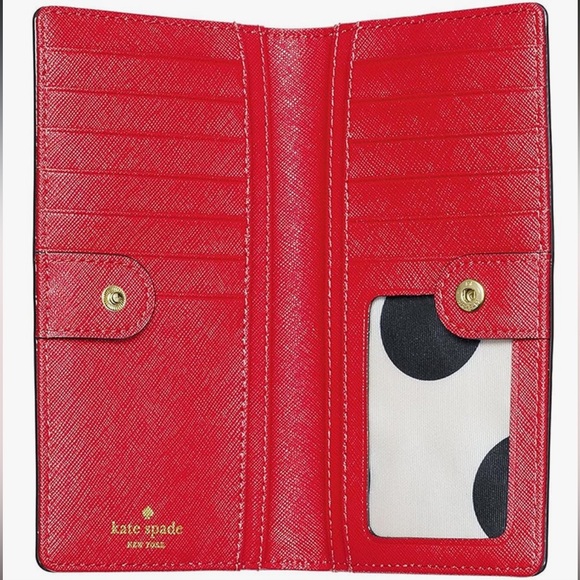 Kate Spade New York Stacy Bi Fold Wallet Cherry - Picture 3 of 15